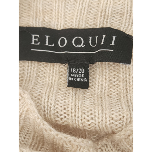 Eloquii Tan Ribbed Sweaterb - Picture 4 of 5